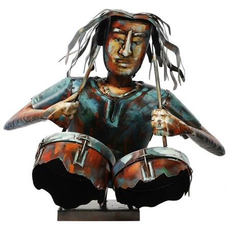 SOLID STORAGE SUPPLIES The Drummer Primo Mixed Media Sculpture SO2966218